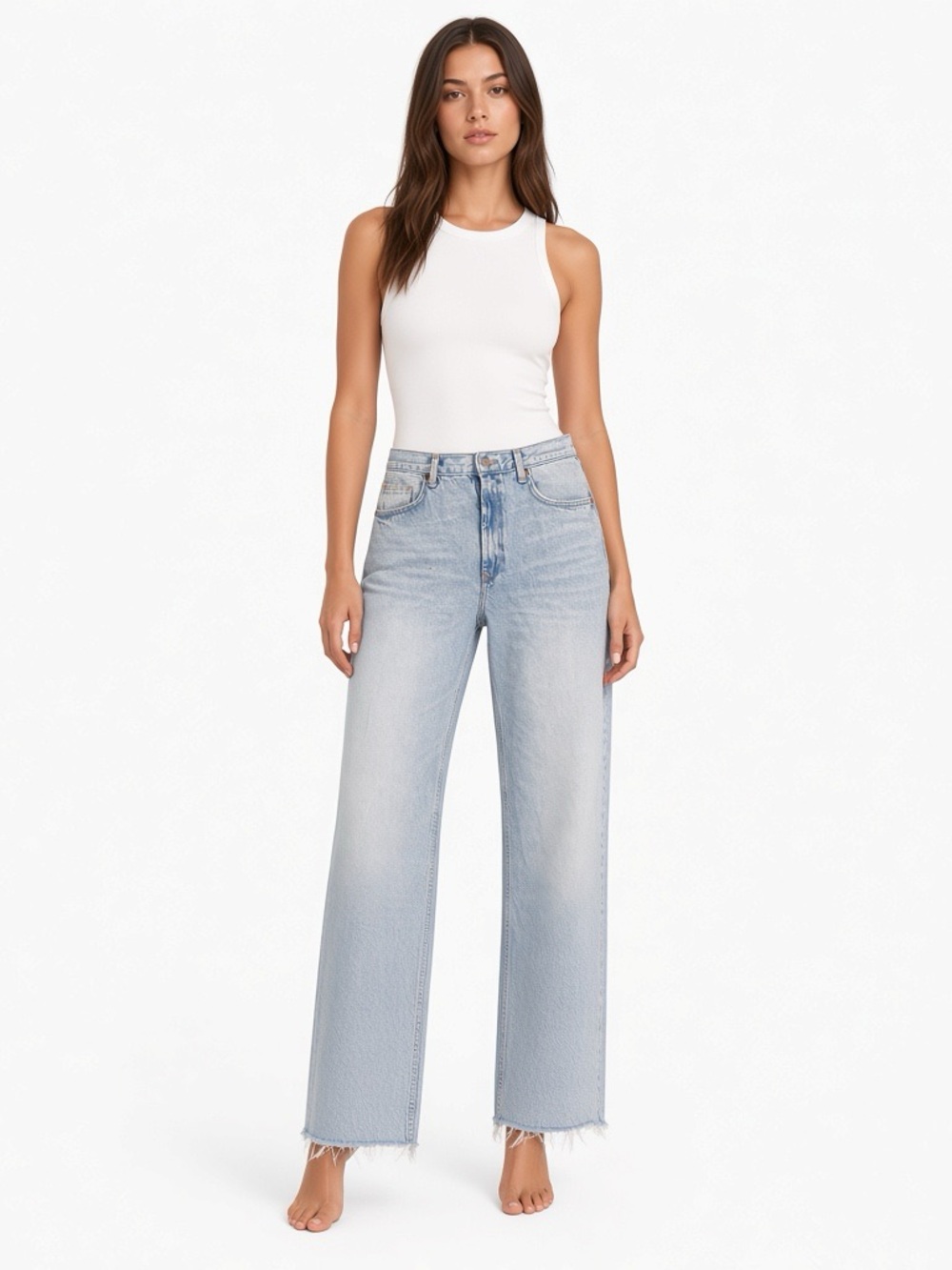 Zara Wide Leg Light Blue Women’s Jeans Size 26